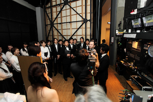 「野ばら×９１」　終演後の舞台袖